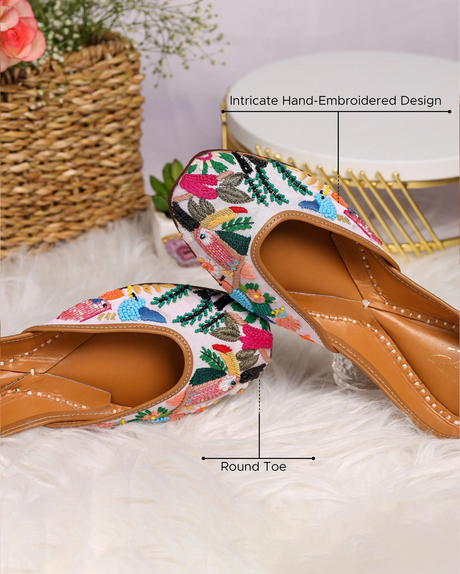 Purple Feather Handcrafted Jutti My Store