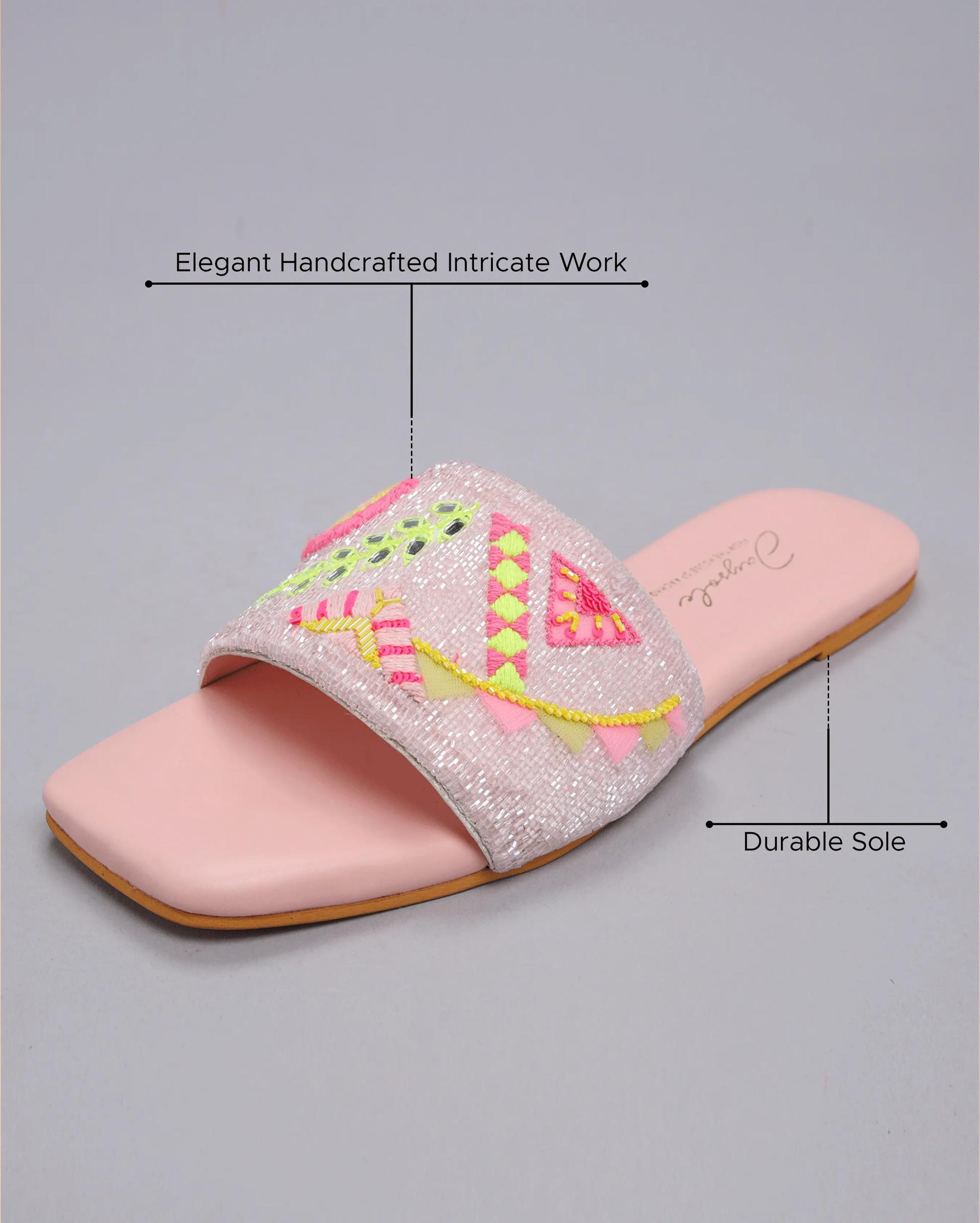 Pink Mystery Handcrafted Flats My Store