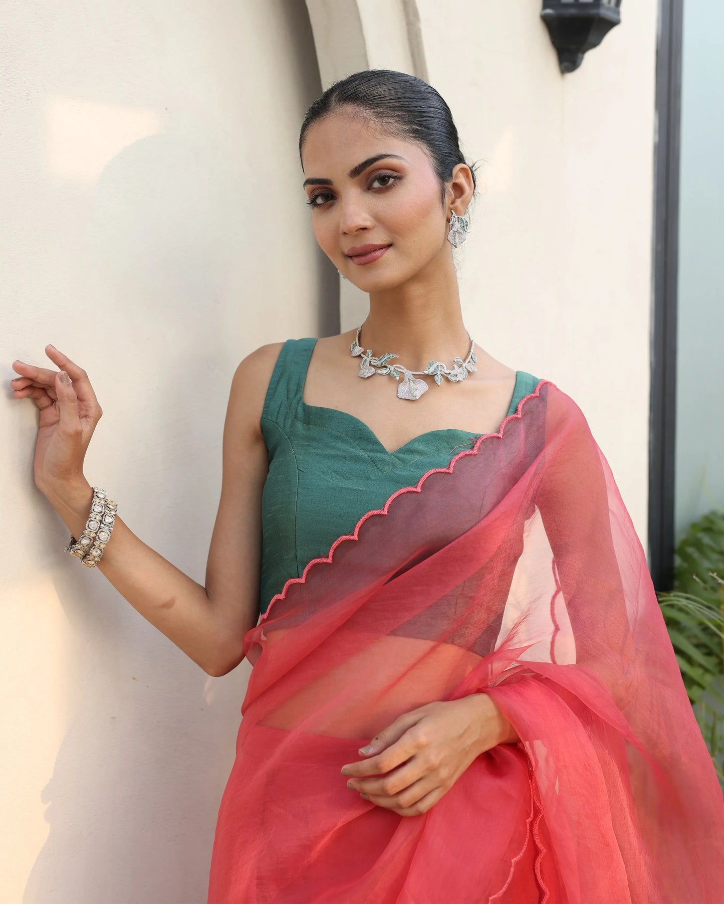 Shivani Green Silk Blouse My Store