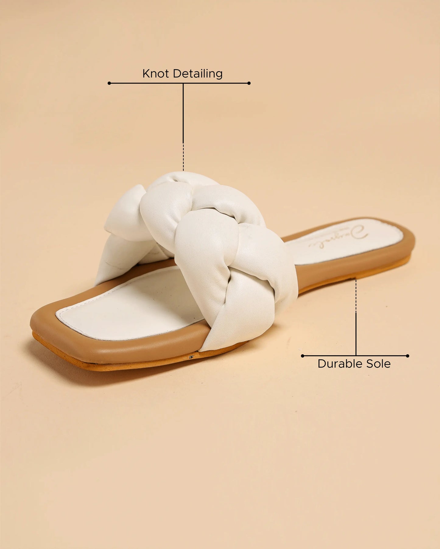 Cloud Dancer Braided Slides My Store