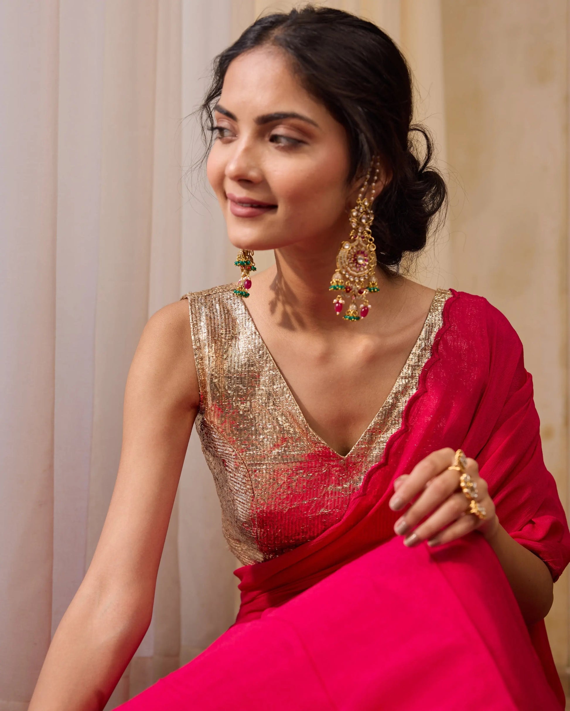 Sunshine Rose Gold Gota Blouse My Store