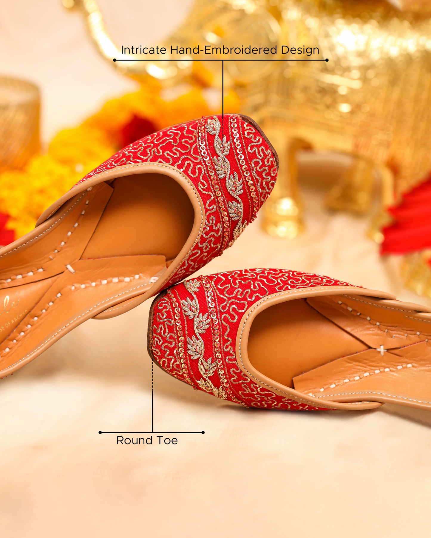 Curve Pink Handcrafted Jutti My Store