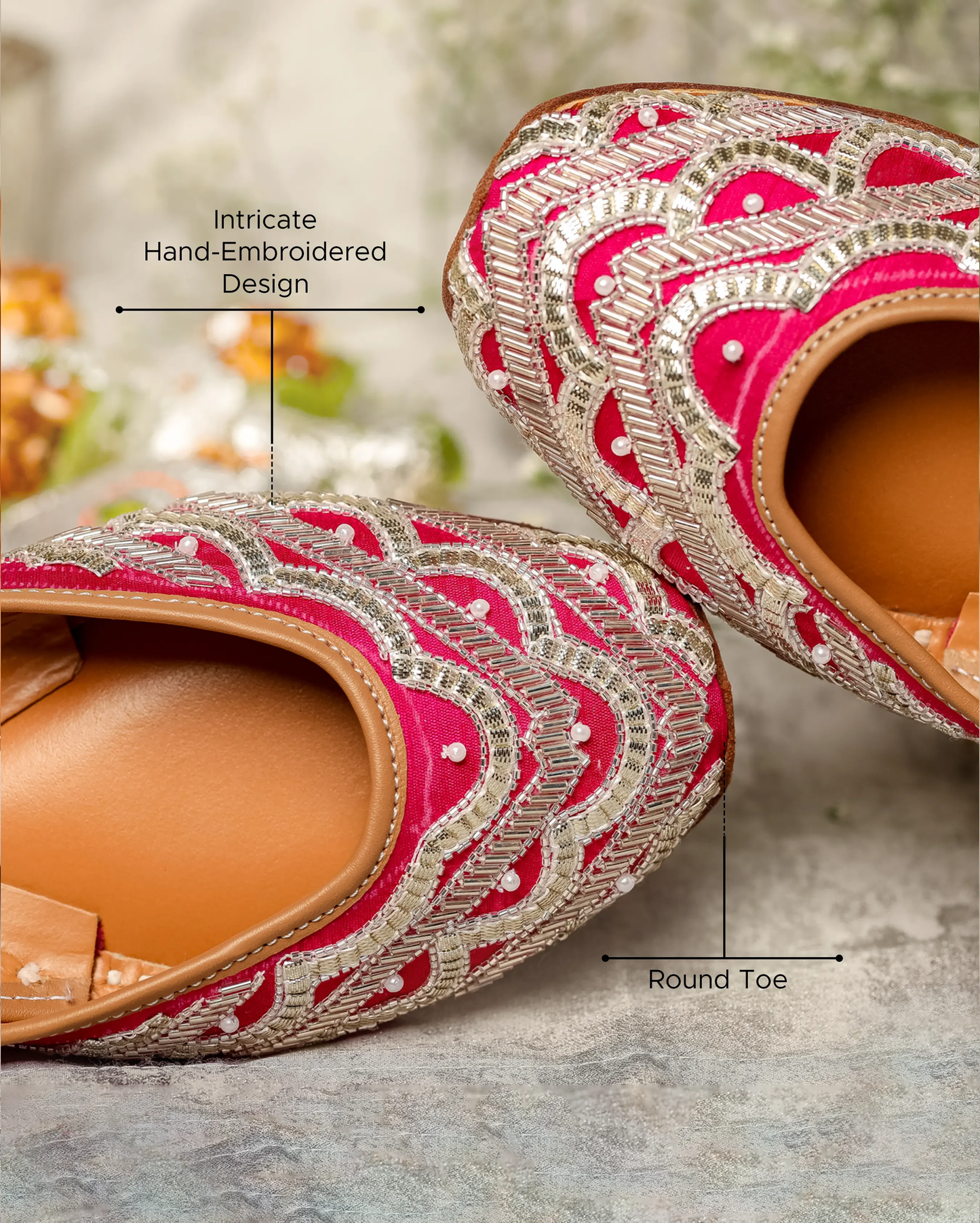 Spanish Pink Handcrafted Jutti My Store