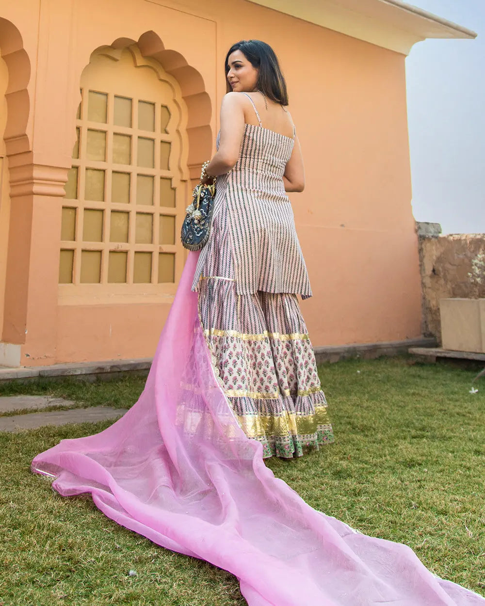 SUGAR SWIZZLE HANDBLOCK SHARARA SET My Store