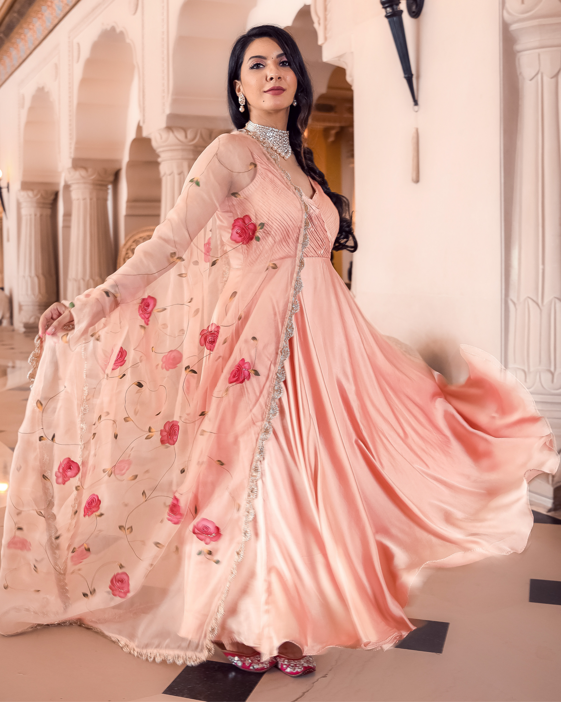 Velvet Mist Handpainted Suit Set Quick Cart