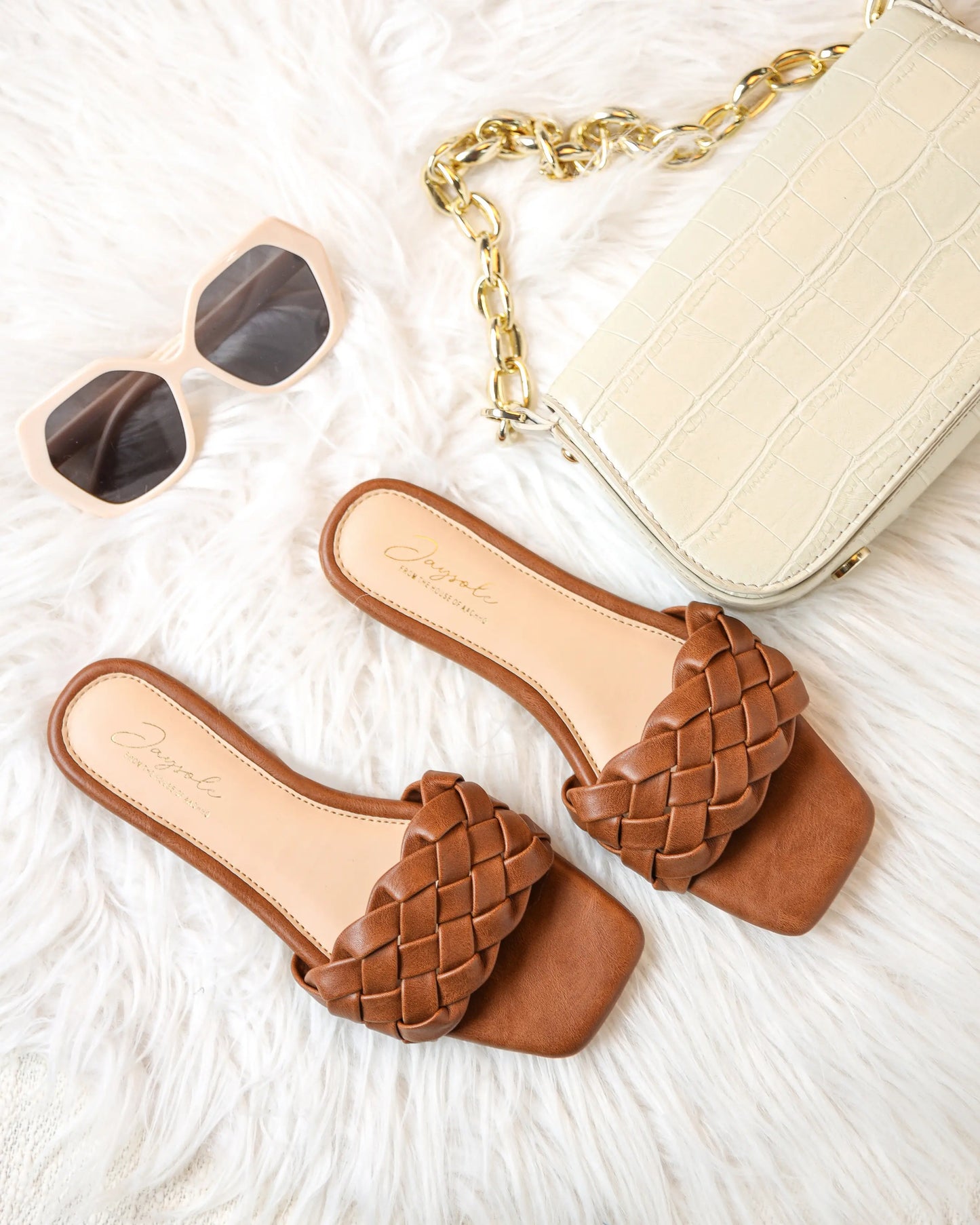 Sand Shell Braided Slides My Store