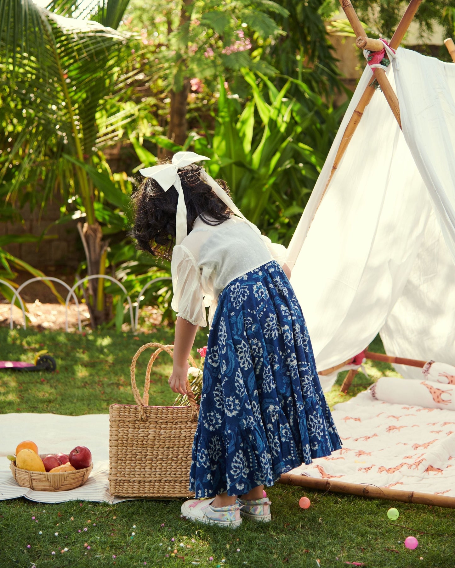 Blossom Handblock Cotton Dress My Store