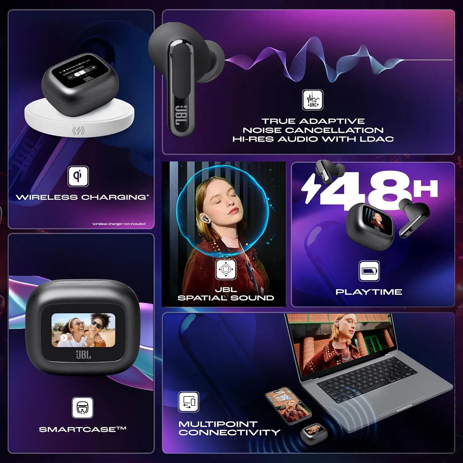 JBL New Launch Live Beam 3 TWS,Hi-Res Audio True ANC Earbuds (JBSP0559 - JBL LIVEBEM3 TWIRELESS EARBUDS - BLACK) My Store