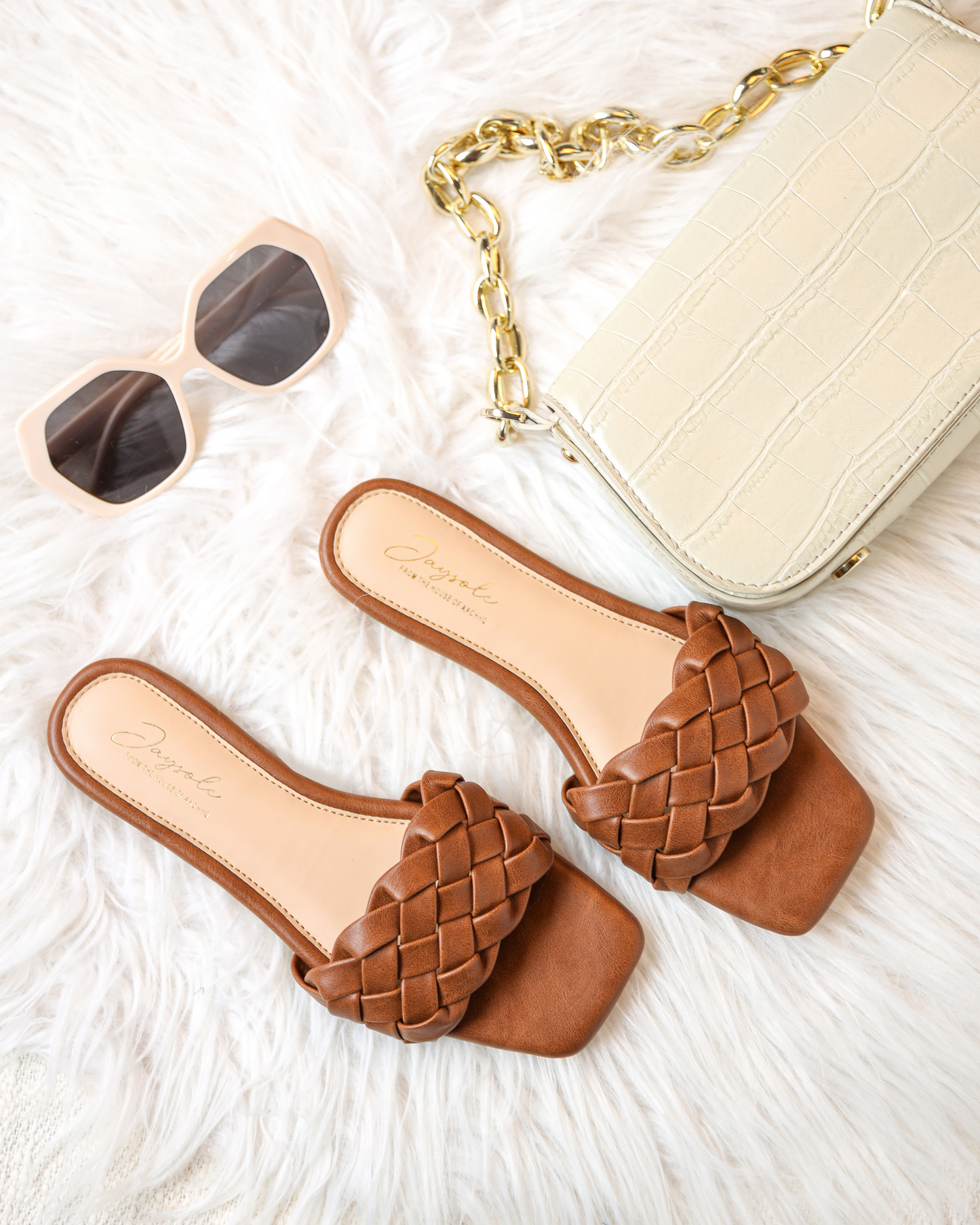 Sand Shell Braided Slides My Store