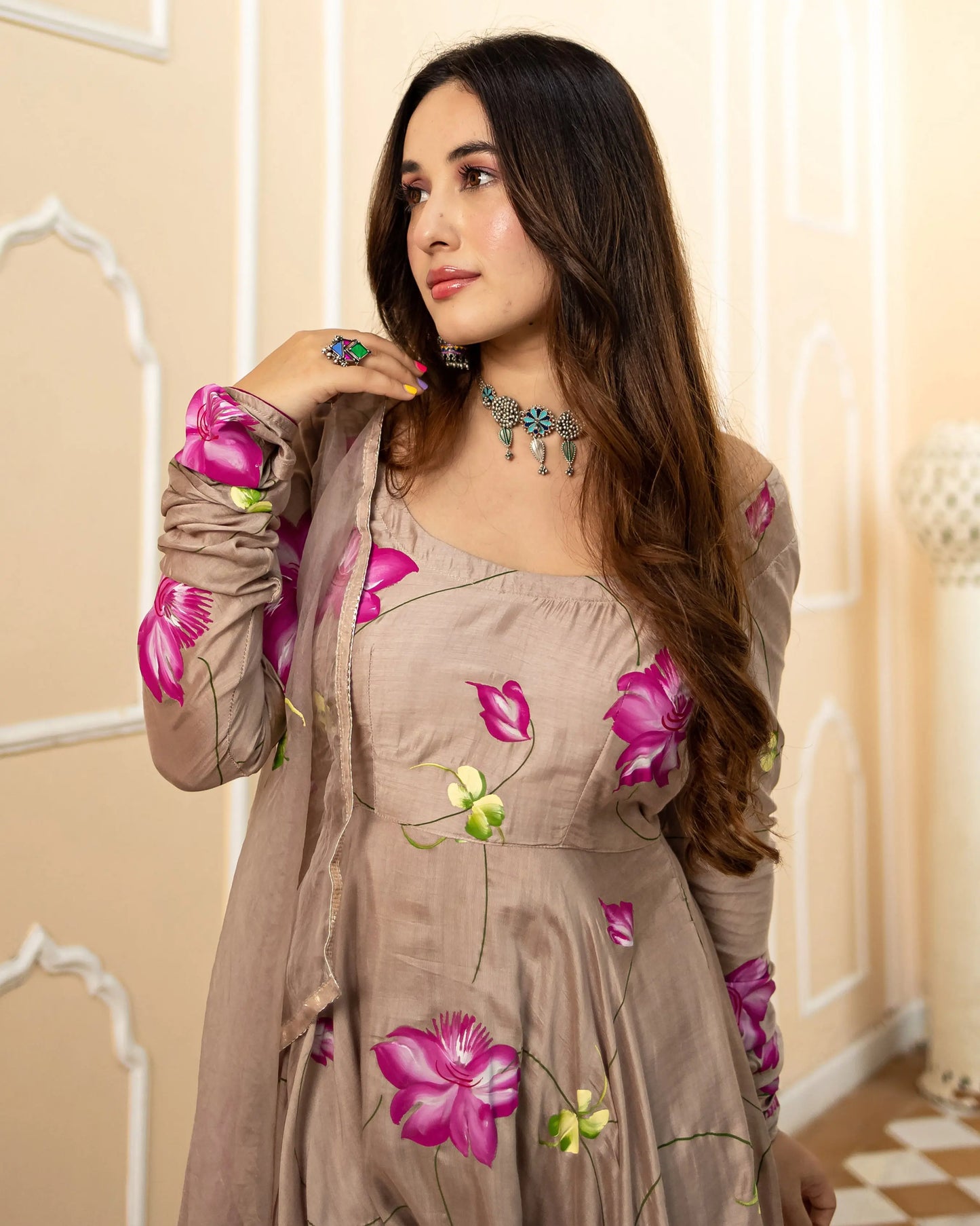 Brindha Handpainted Suit Set My Store