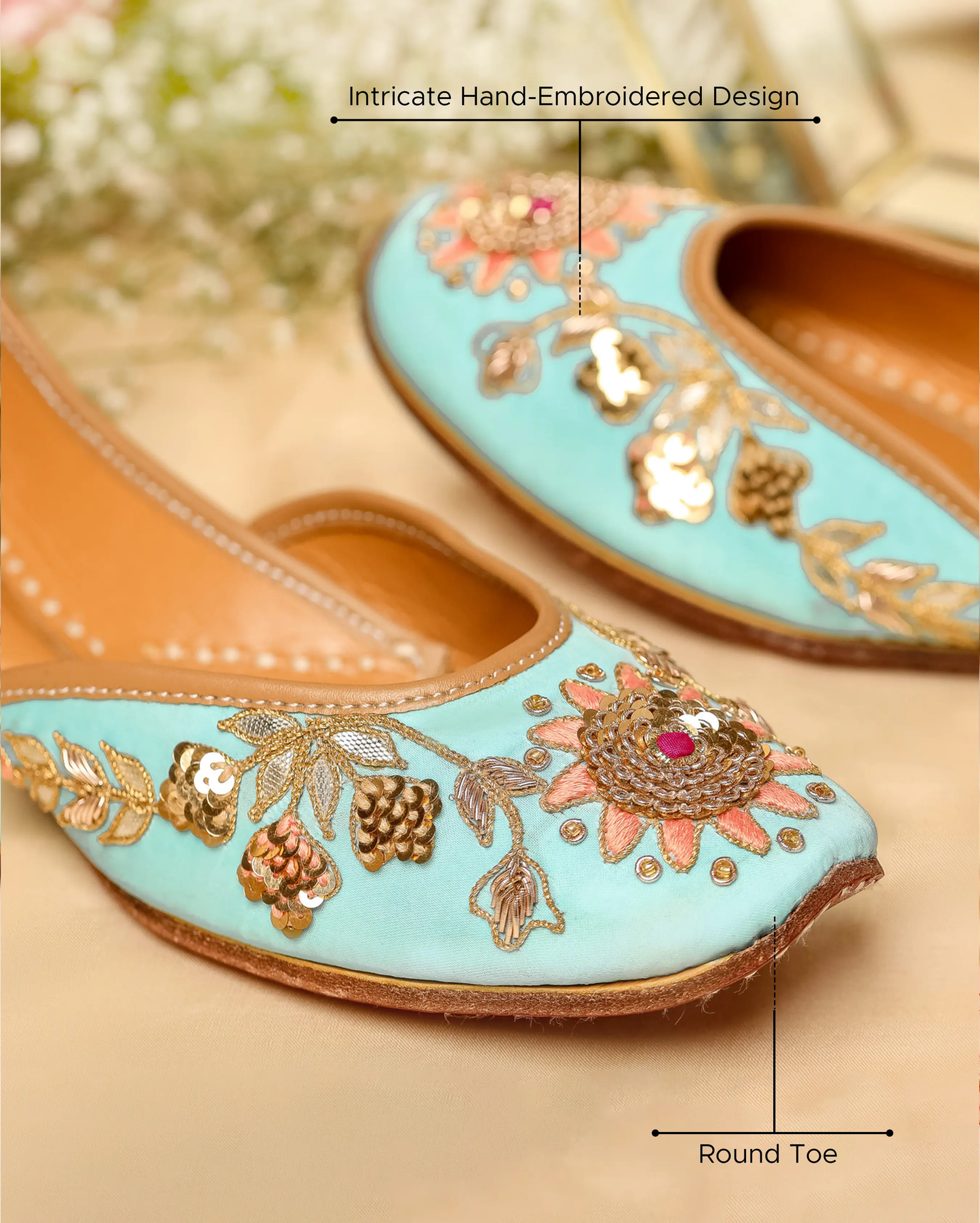 Blue Strobe Handcrafted Jutti My Store