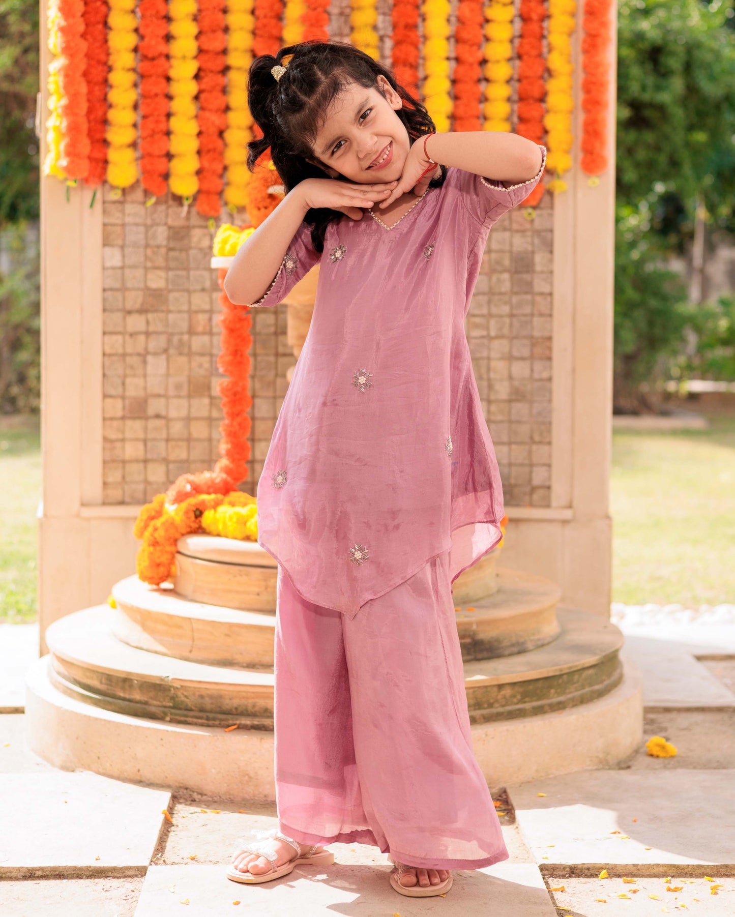 Purple Paradise Silk Coord Set My Store