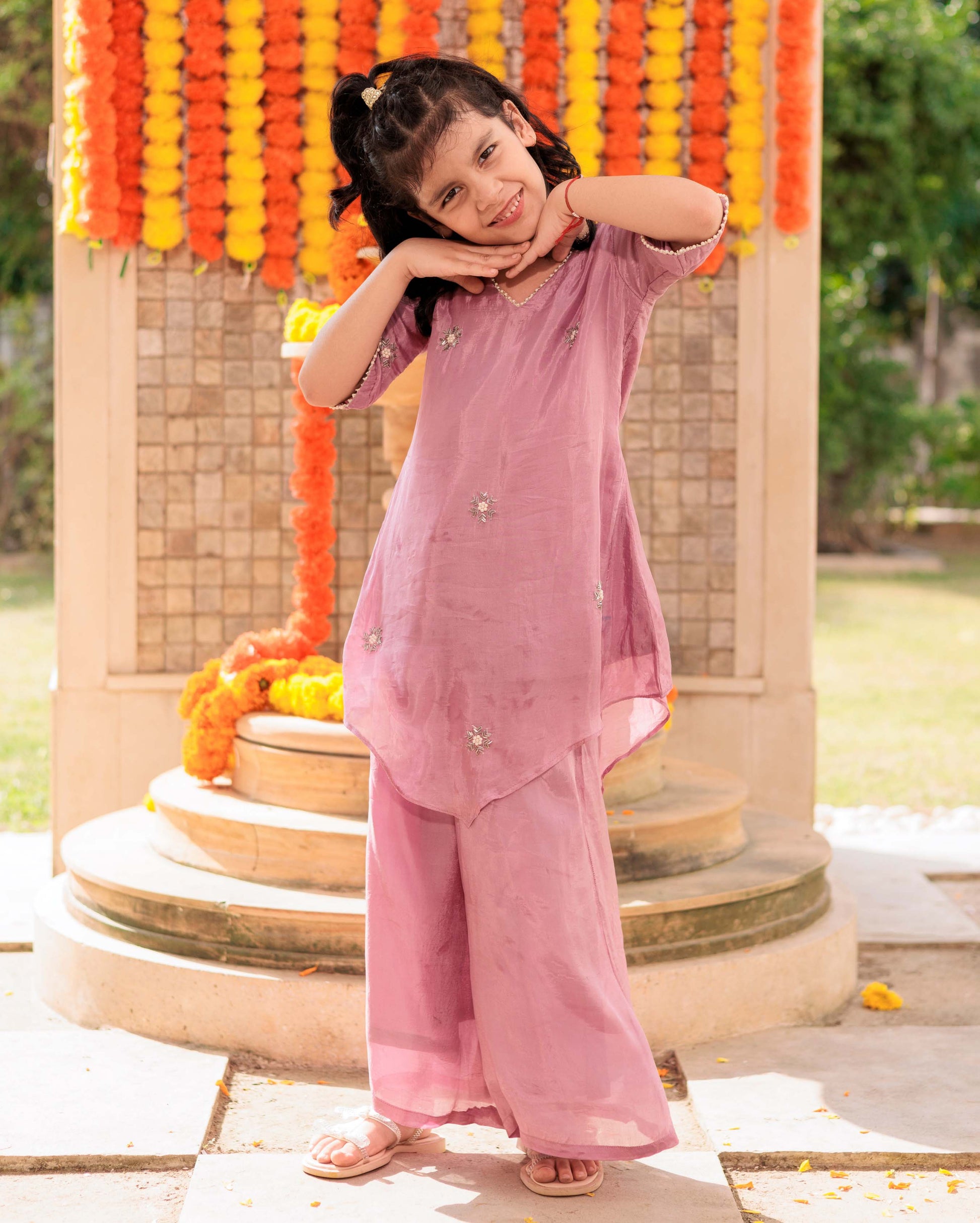 Purple Paradise Silk Coord Set My Store