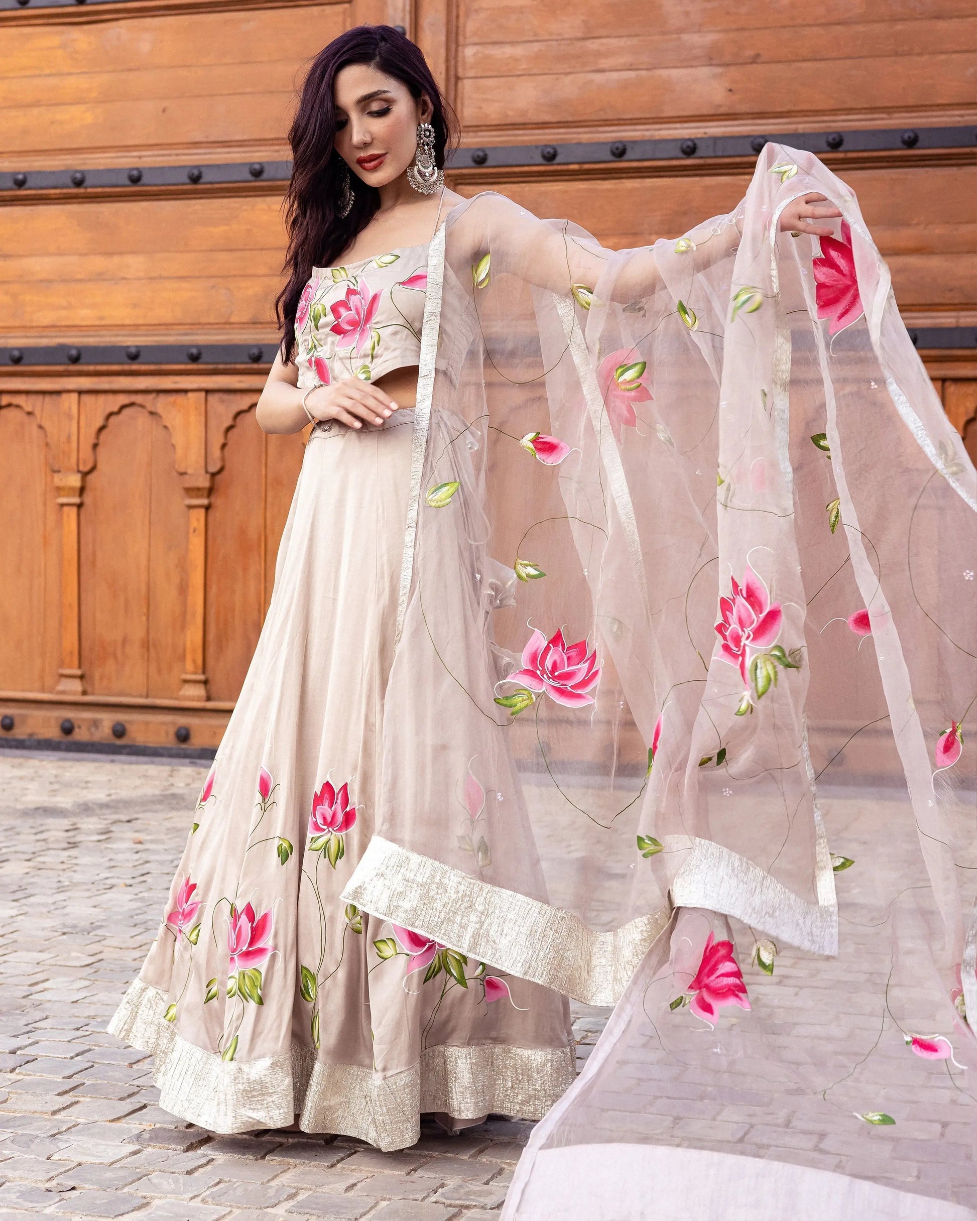 Sakani Handpainted Lehenga Set My Store