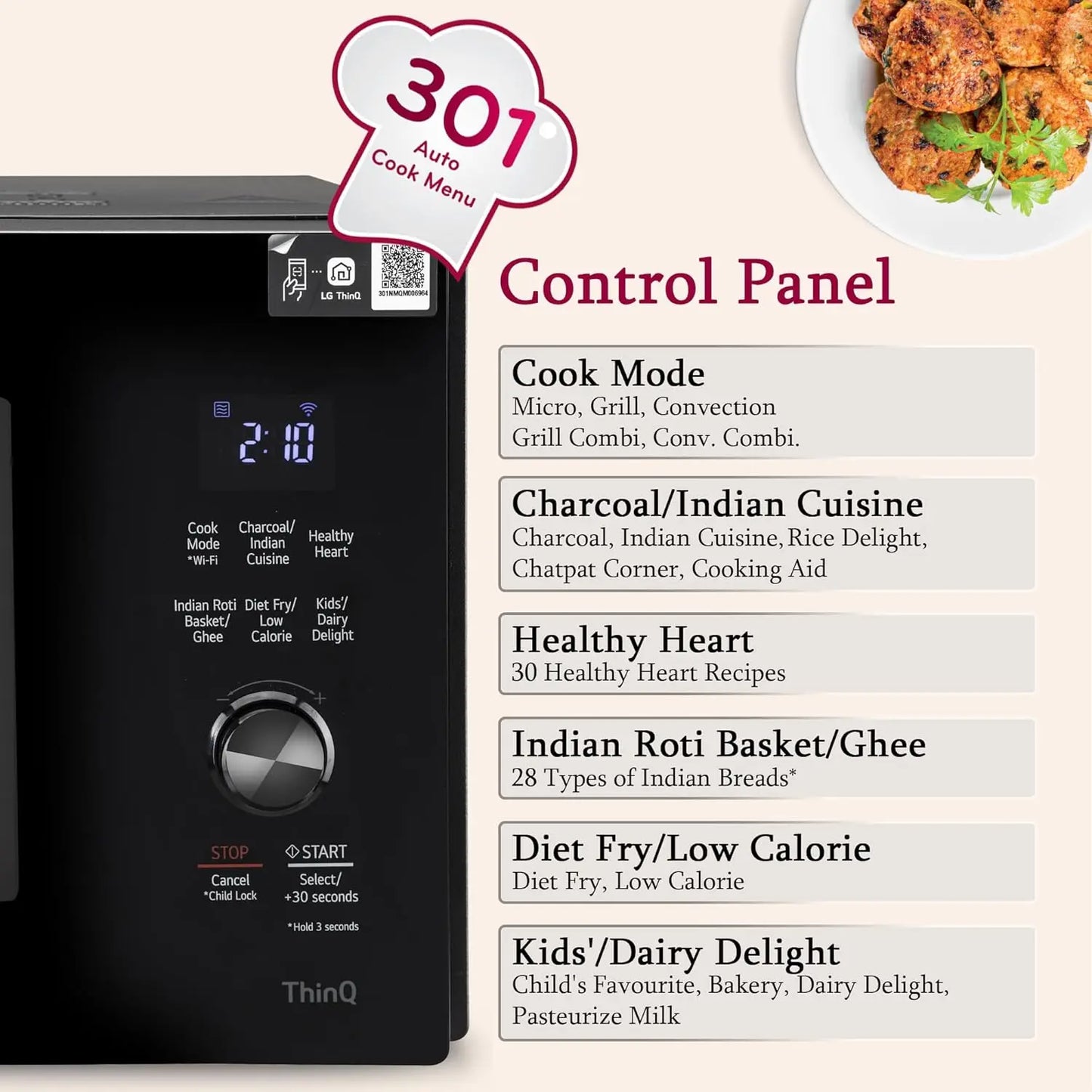 LG 28 L Wi-Fi Enabled Charcoal Convection Healthy Microwave Oven (MJEN286UFW.DBKQILN) My Store