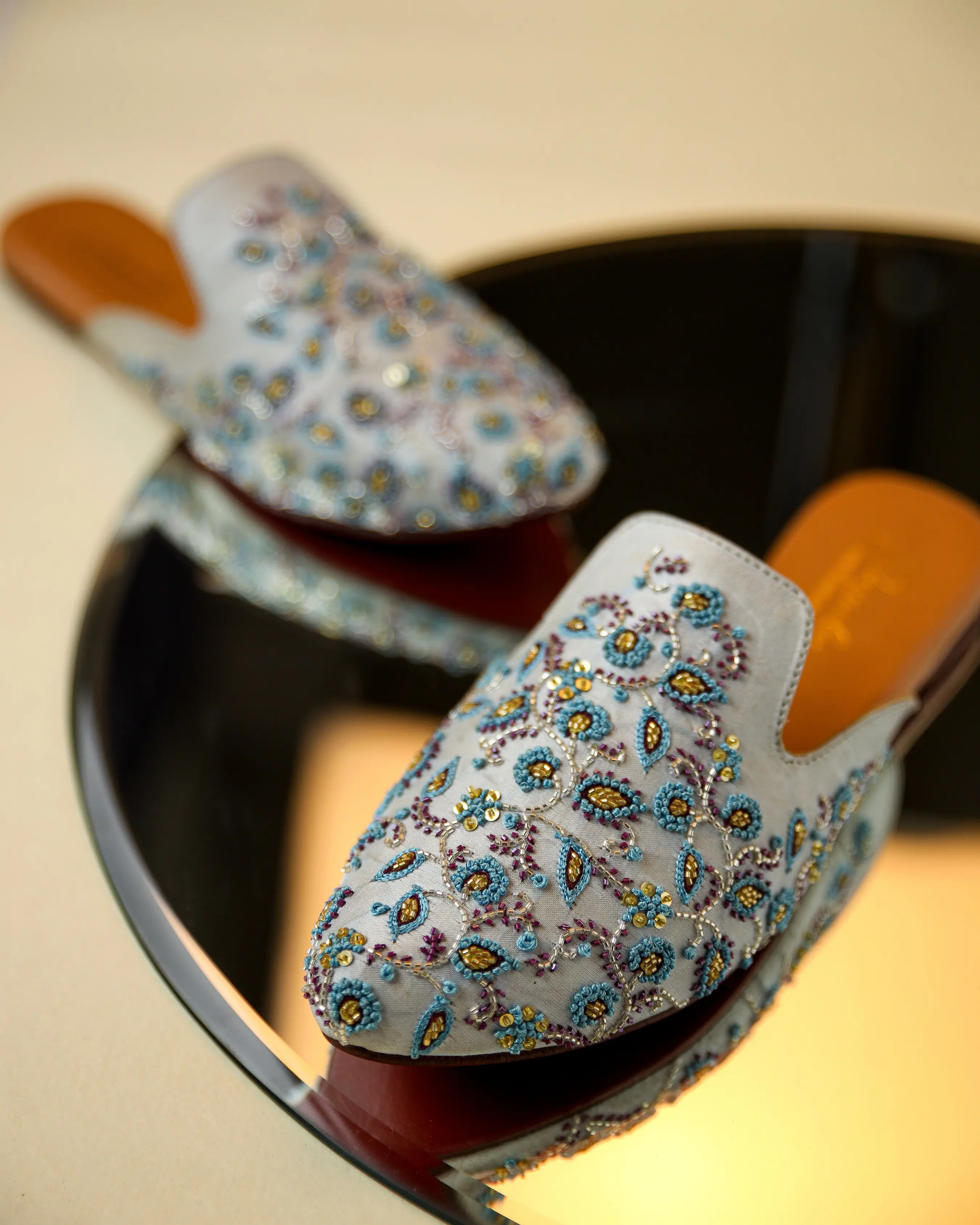 French Knots Handcrafted Mules My Store