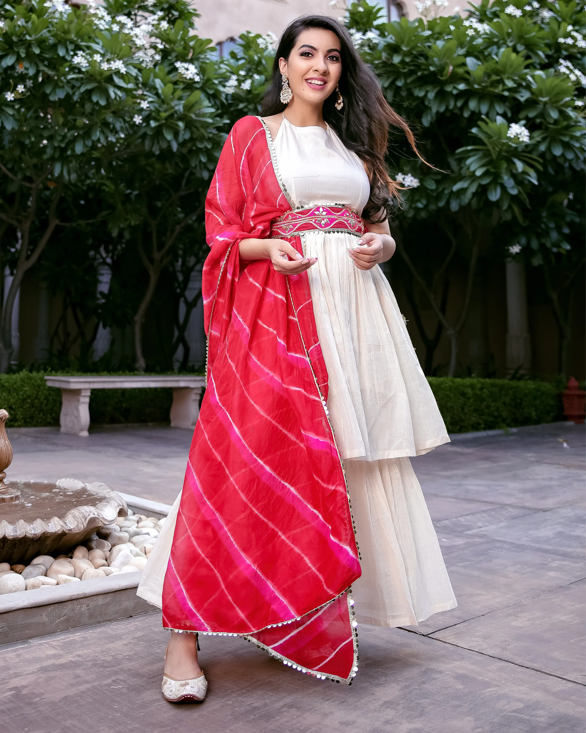 Pearl Dust Leheriya Gota Sharara Set My Store