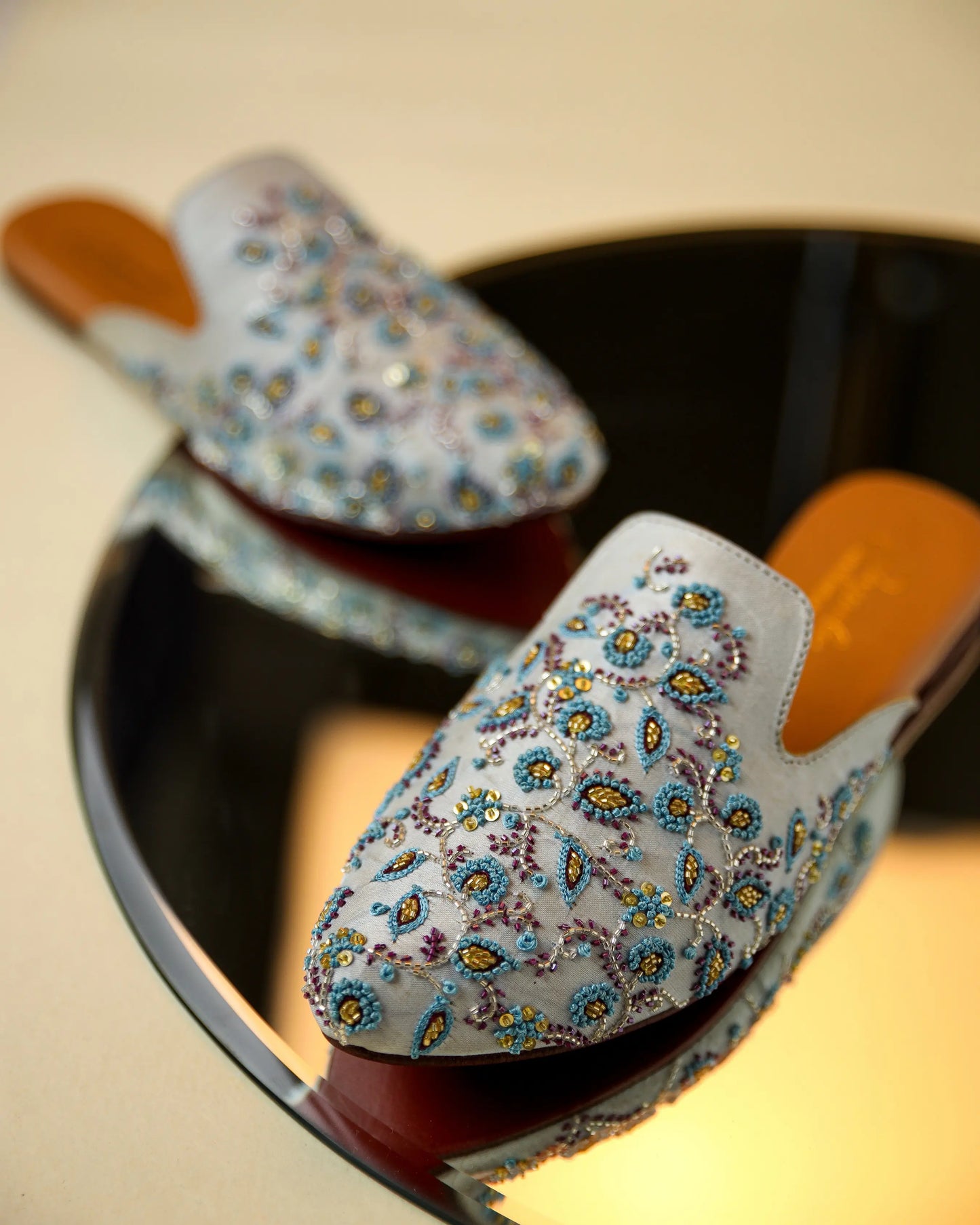 French Knots Handcrafted Mules My Store