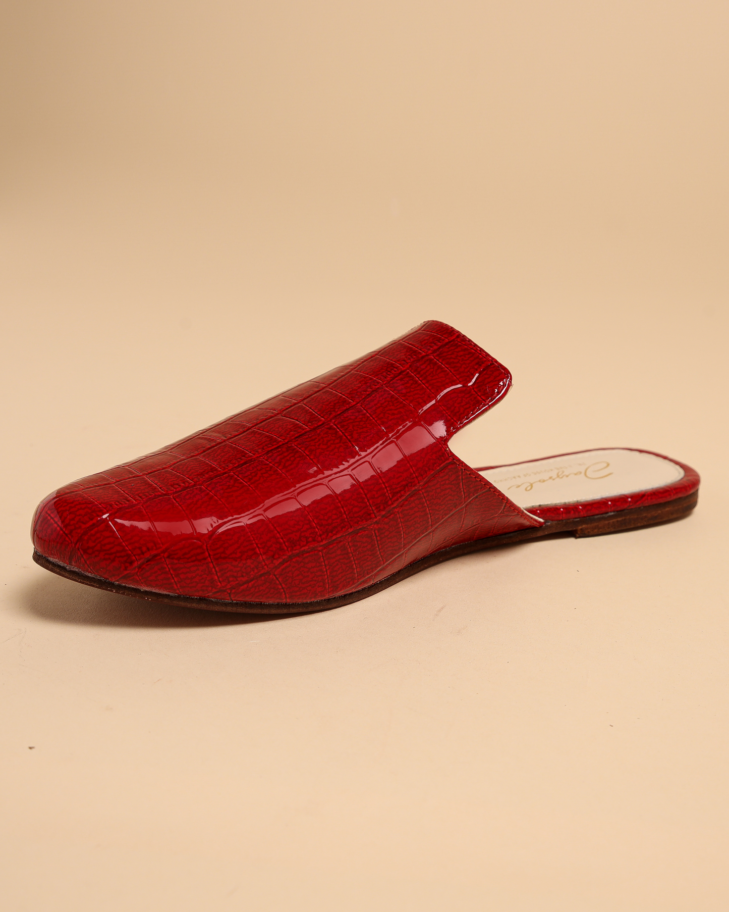 Urban Red Leather Mules My Store