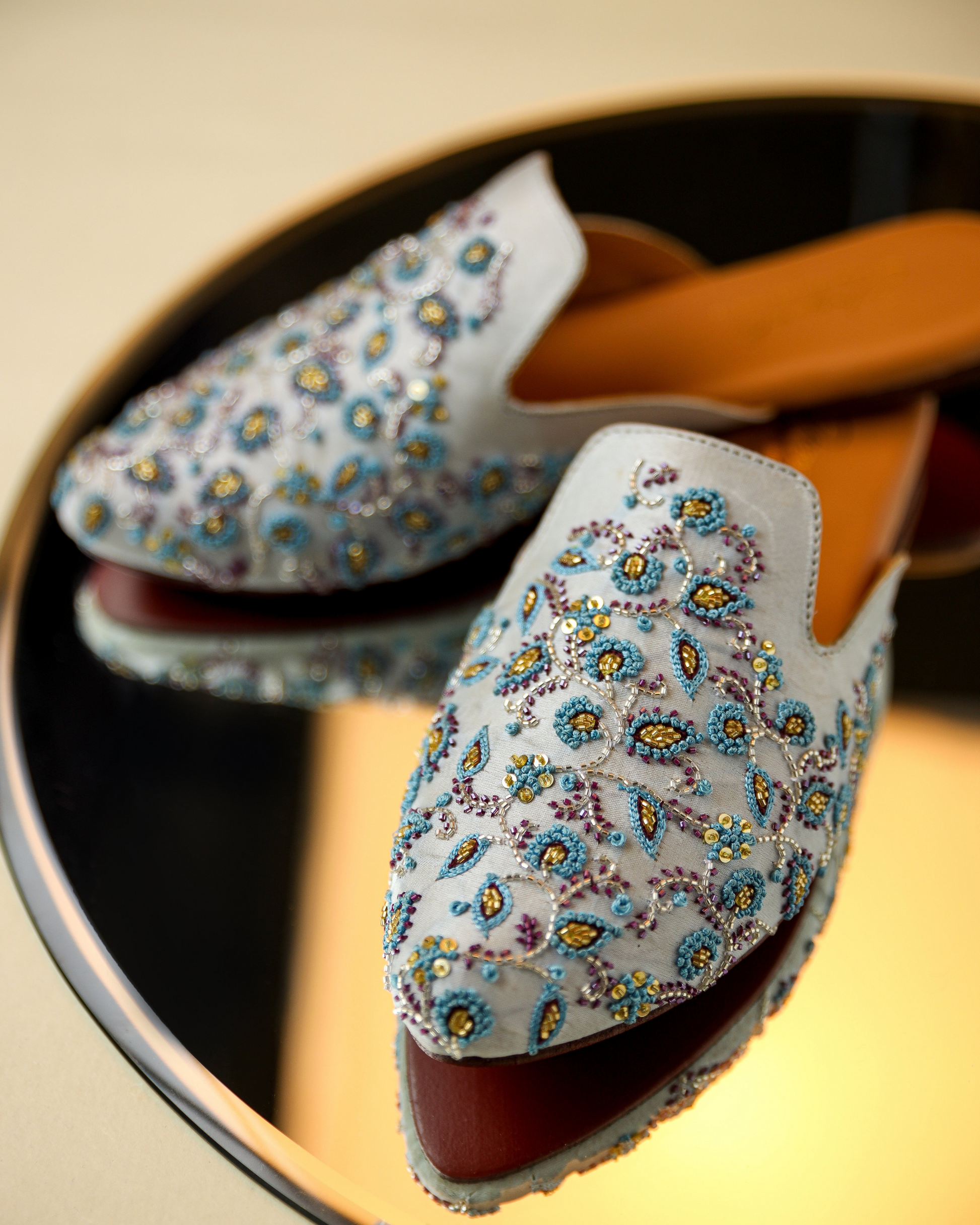 French Knots Handcrafted Mules My Store