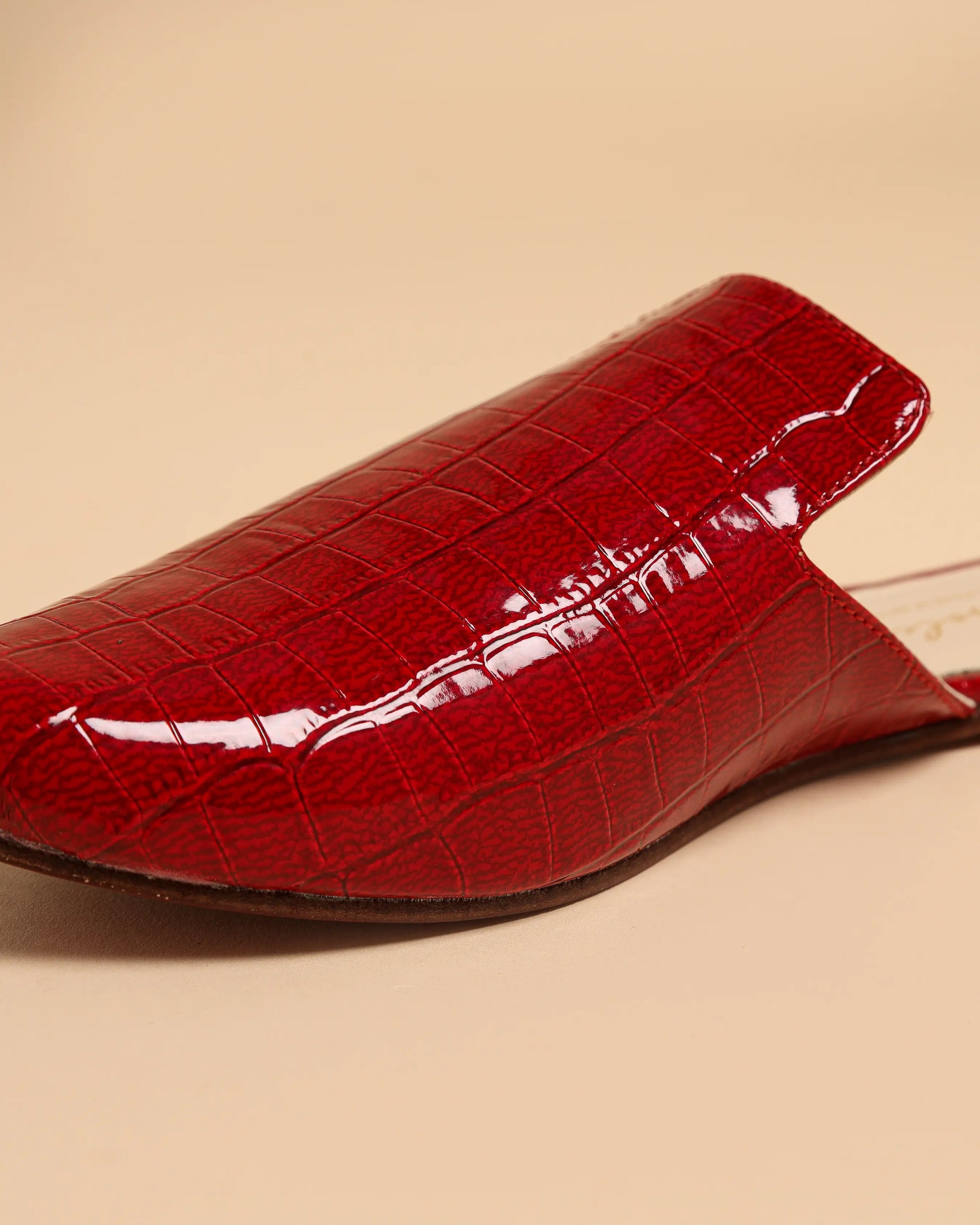 Urban Red Leather Mules My Store