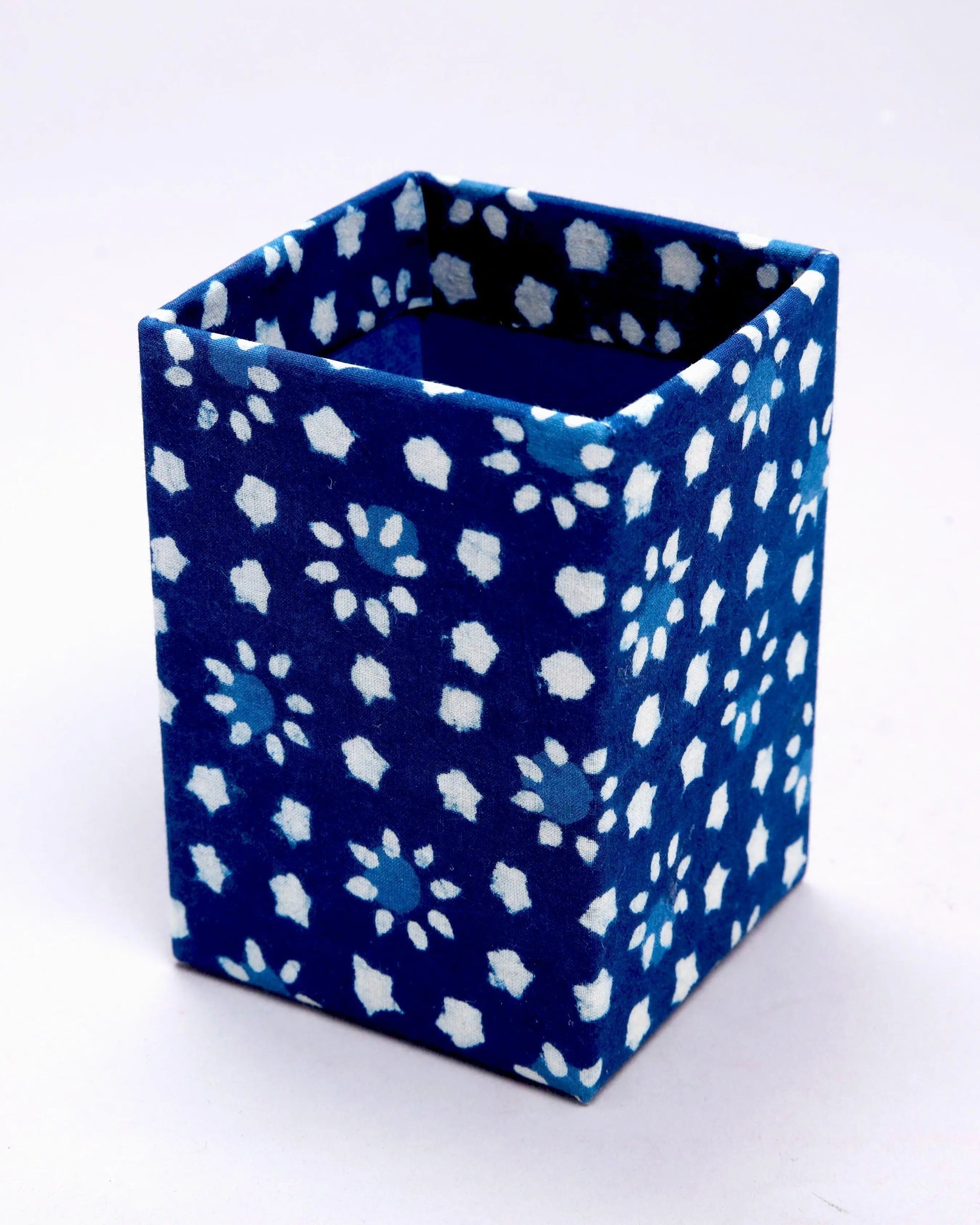 Indigo Bunting Handblock Pen Stand My Store