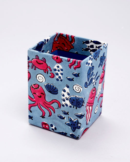 Sea Of Belize Handblock Pen Stand My Store