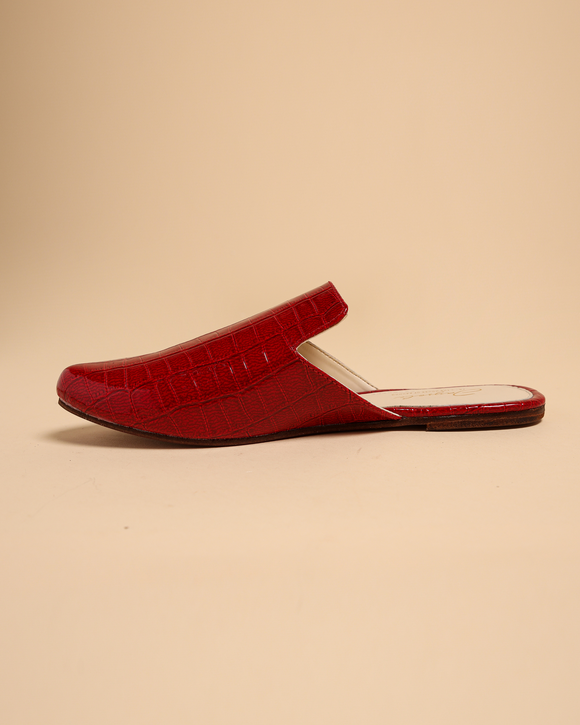 Urban Red Leather Mules My Store