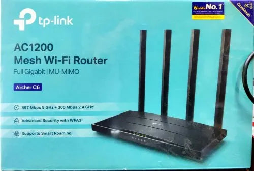 TP-Link Archer C6 AC1200 Wireless MU-MIMO Gigabit Router