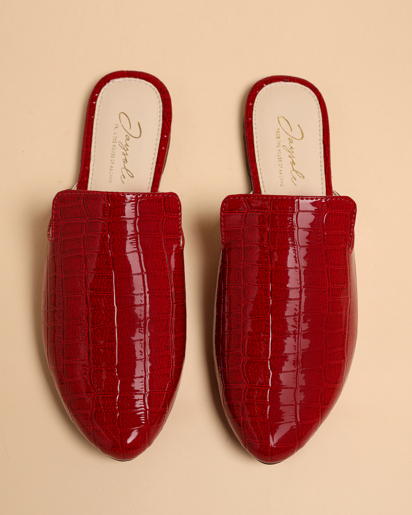Urban Red Leather Mules My Store