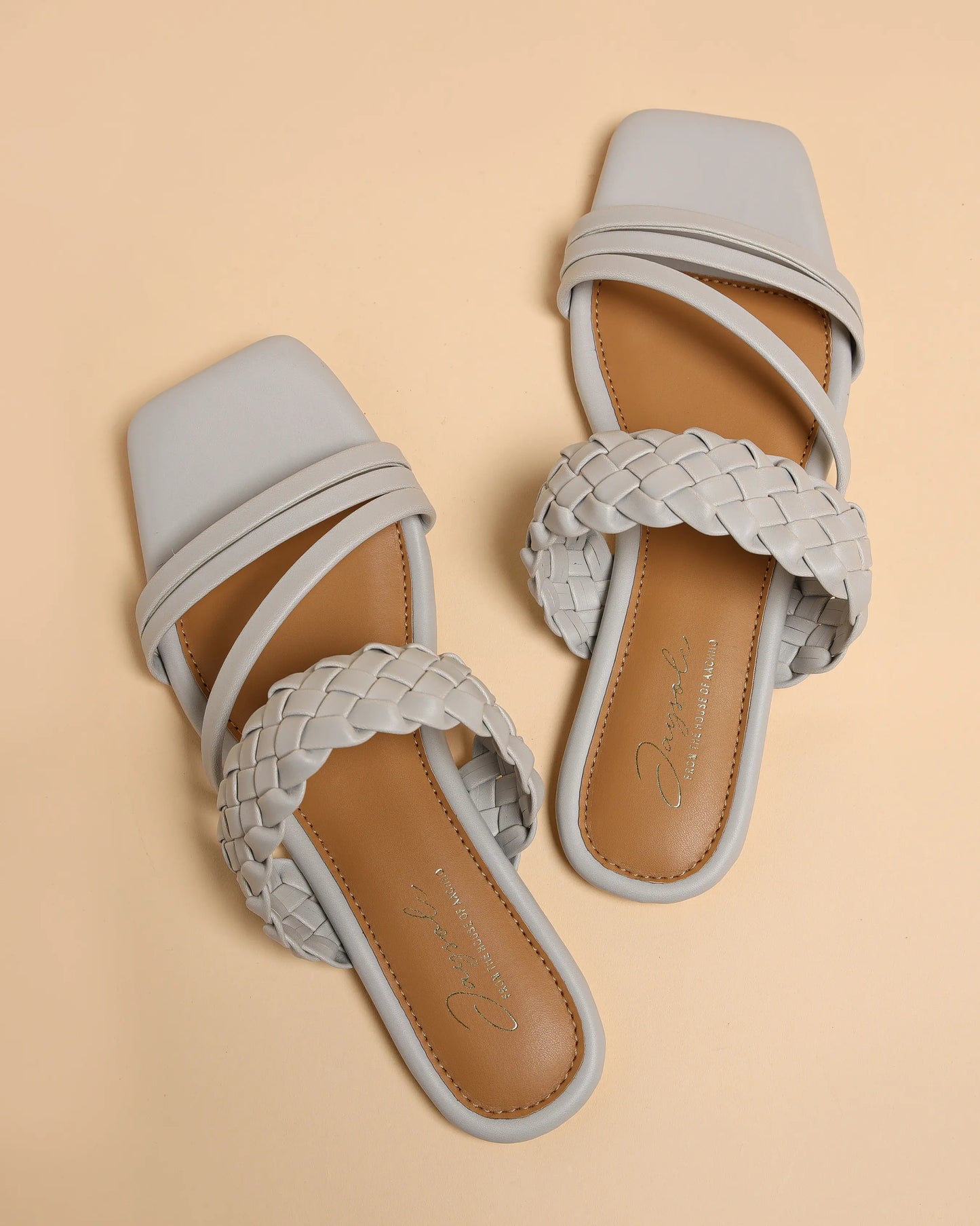 Sky Heart Open Toe Flats My Store