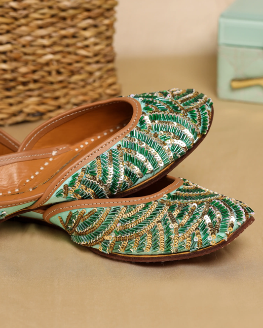 Old Green Handcrafted Jutti My Store