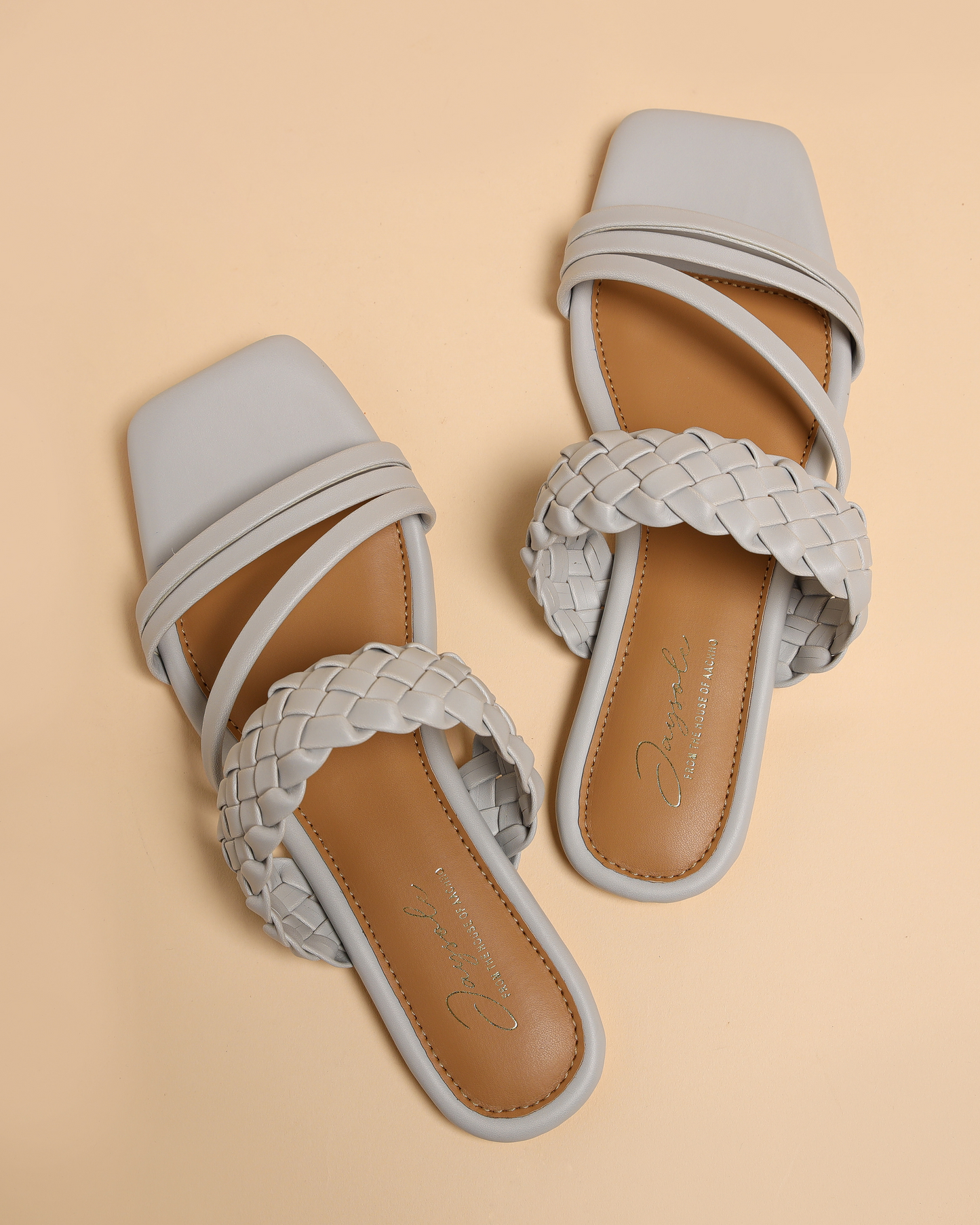 Sky Heart Open Toe Flats My Store