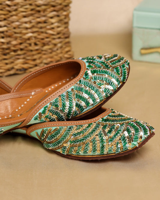 Old Green Handcrafted Jutti My Store