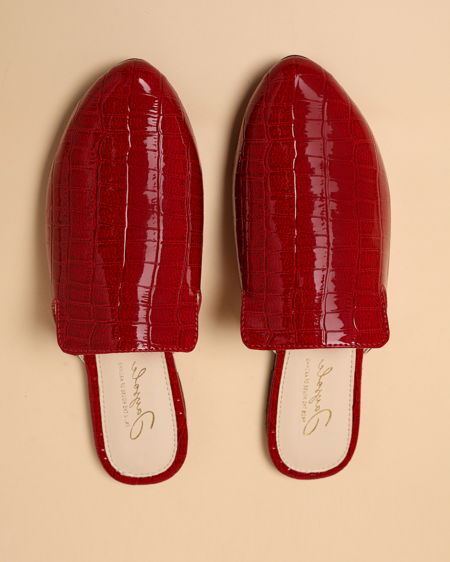 Urban Red Leather Mules My Store