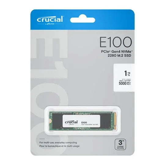 Crucial E100 1TB Gen4 M.2 NVMe Internal Solid-State Drive My Store