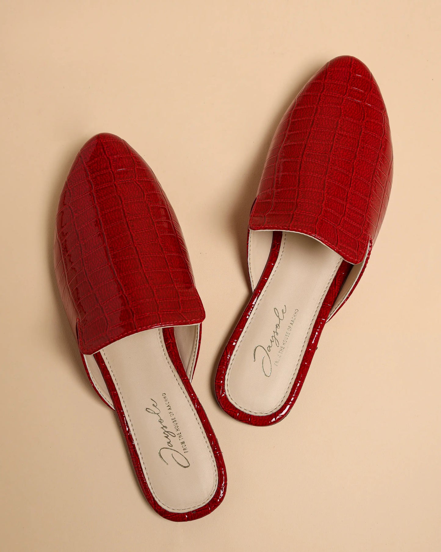 Urban Red Leather Mules My Store