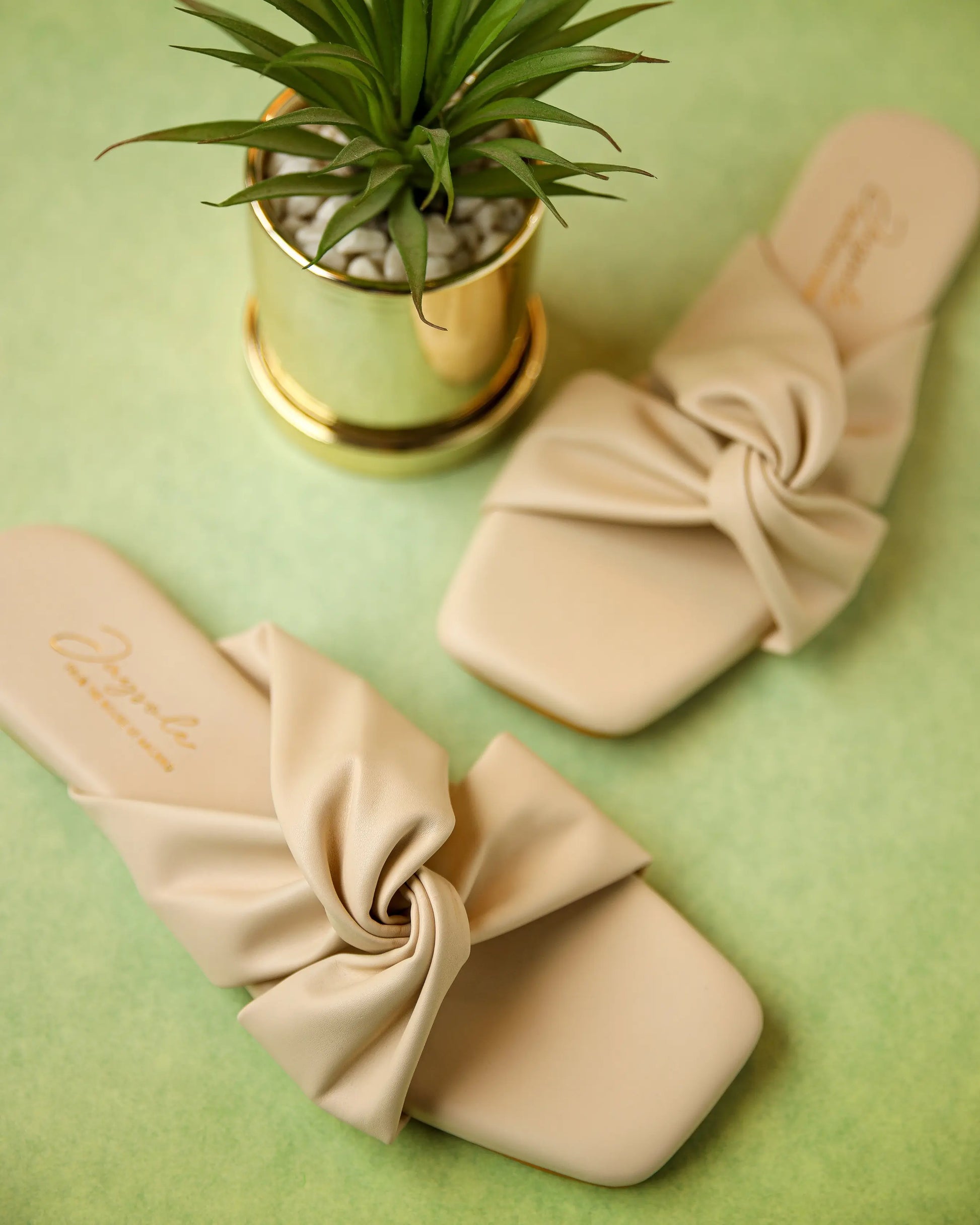 Oyster White Twisted Flats My Store