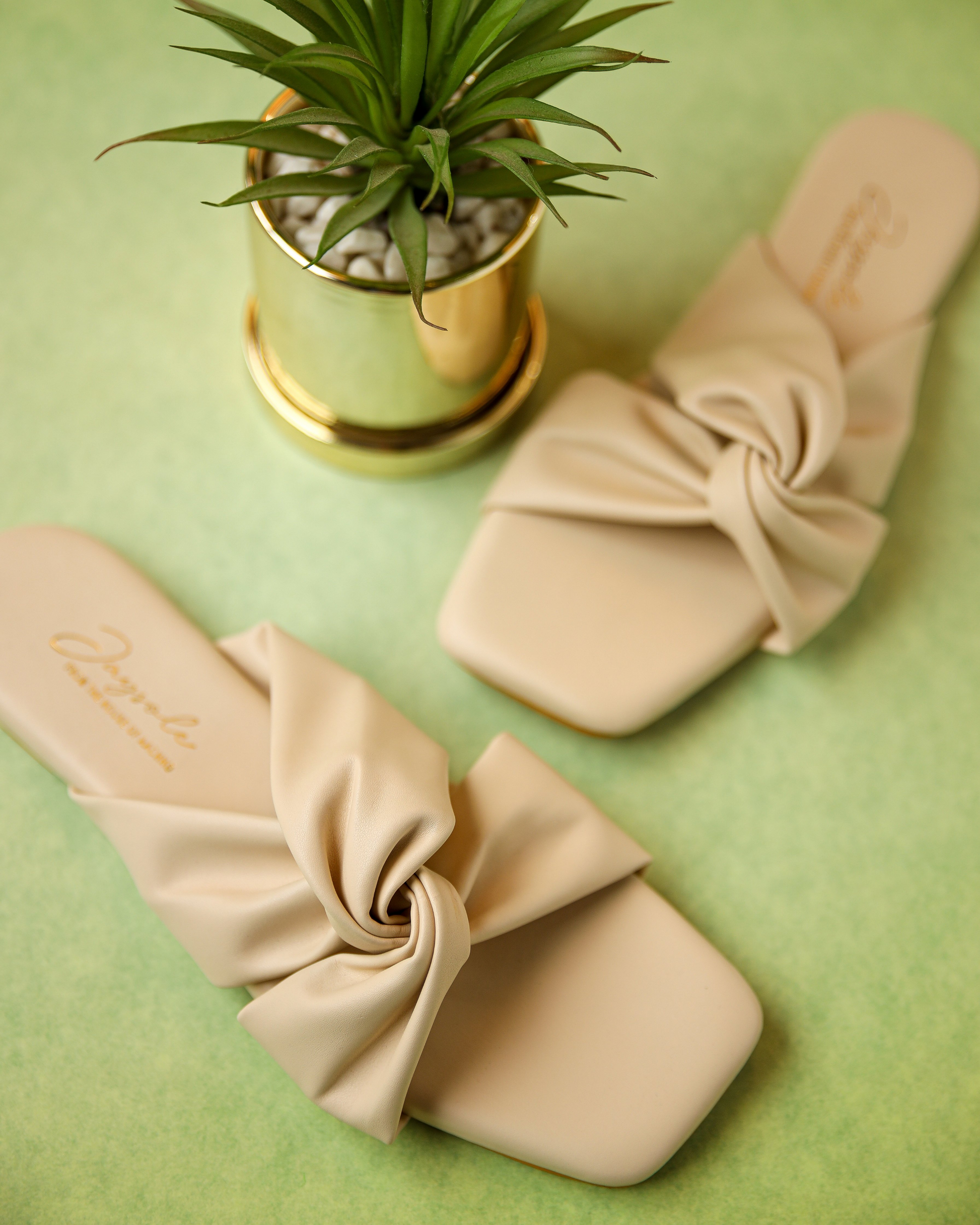 Oyster White Twisted Flats My Store