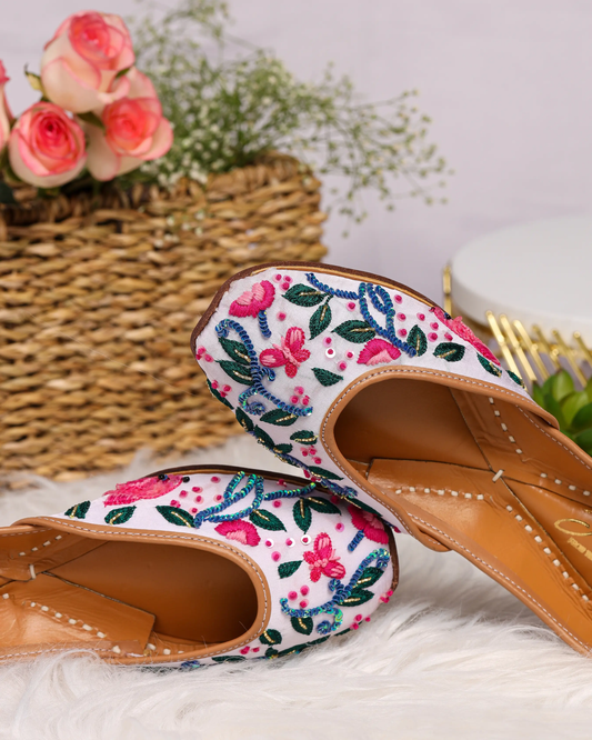 Pink Butterfly Handcrafted Jutti My Store