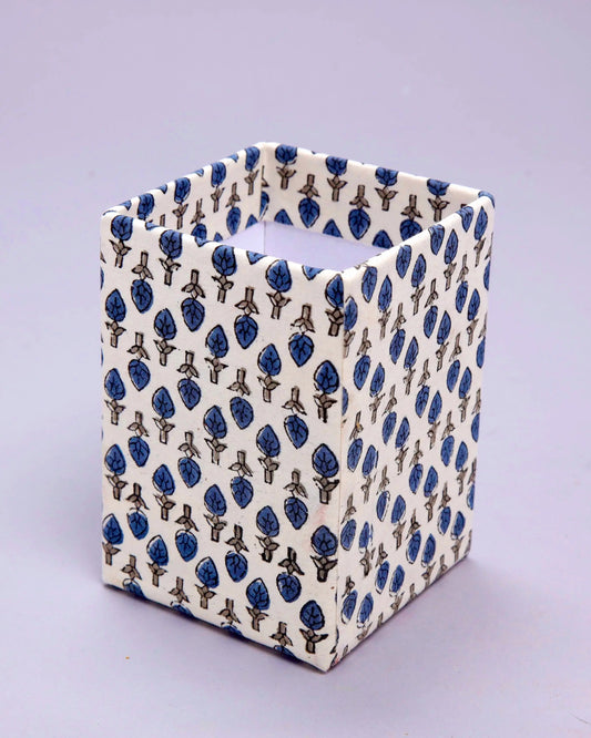 NightShadow Blue Handblock Pen Stand My Store