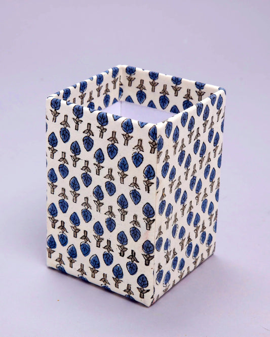 NightShadow Blue Handblock Pen Stand My Store