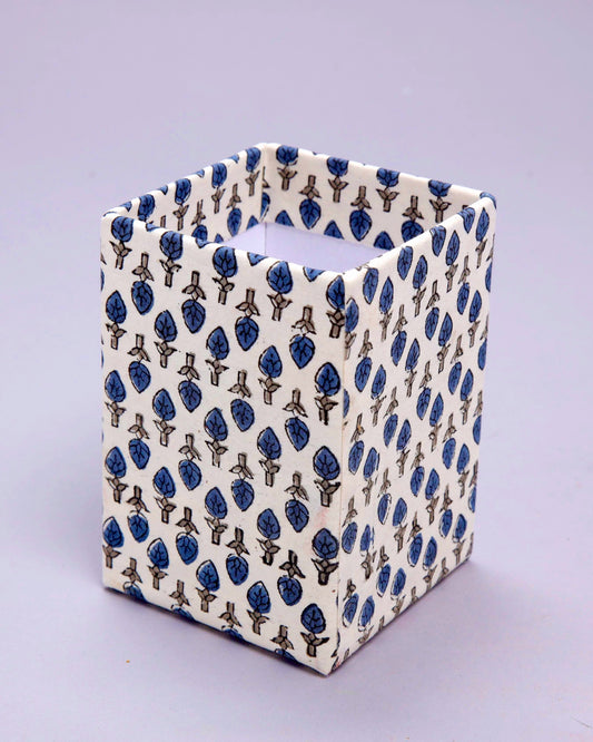 NightShadow Blue Handblock Pen Stand My Store