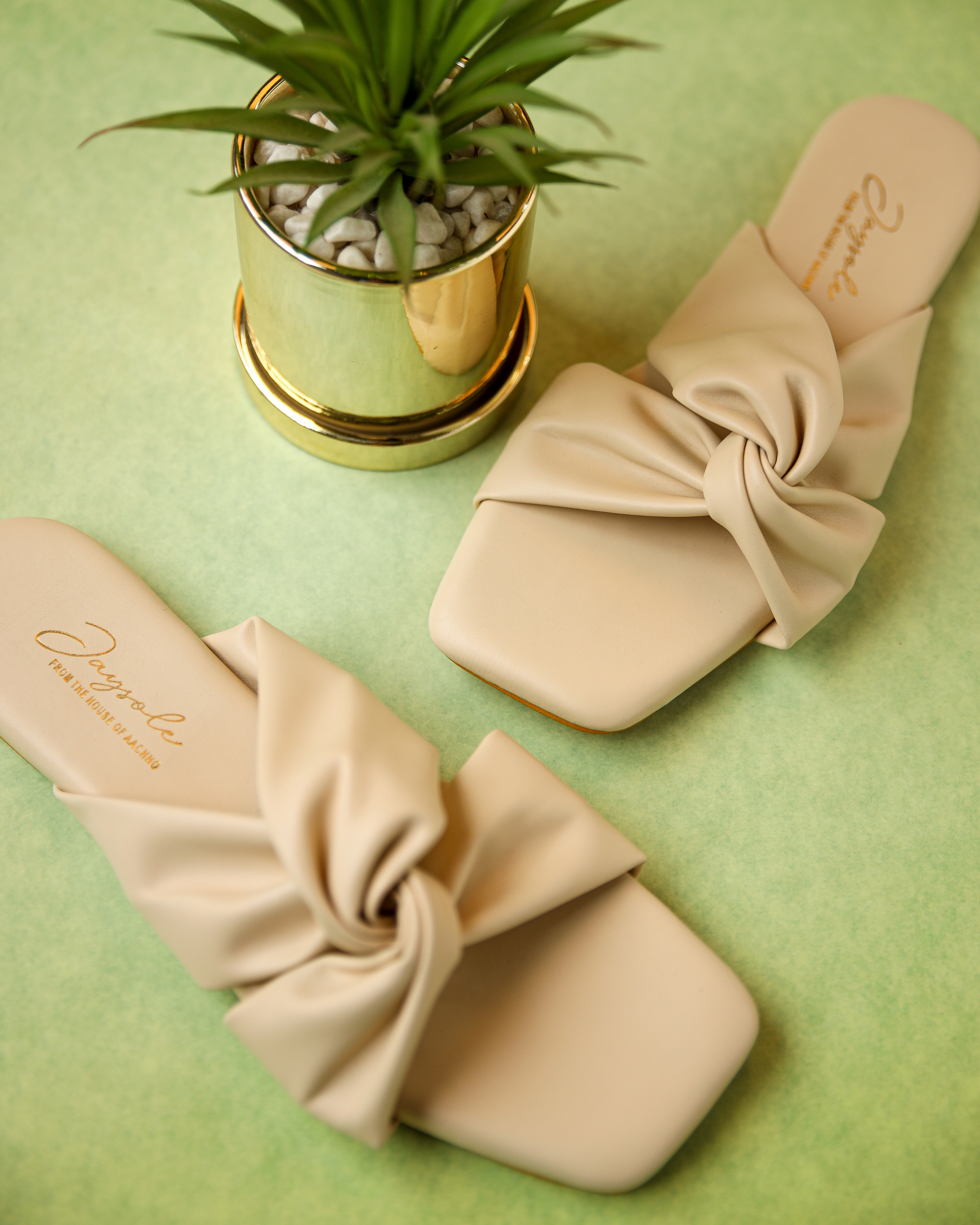 Oyster White Twisted Flats My Store