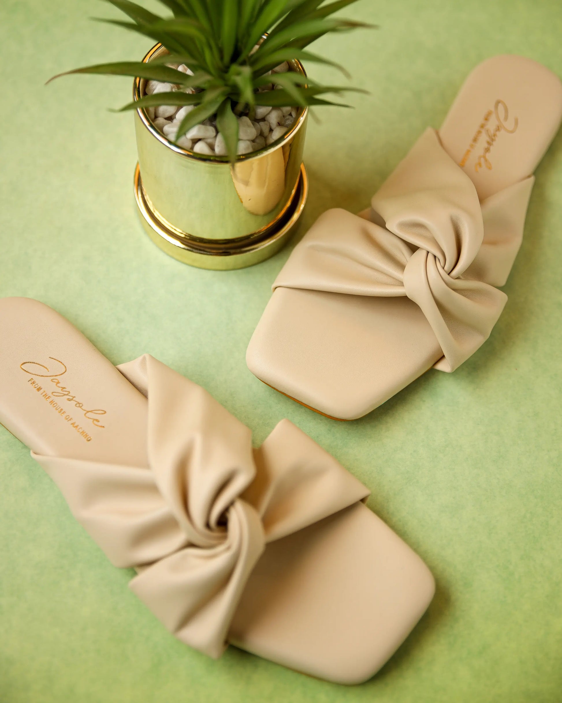 Oyster White Twisted Flats My Store