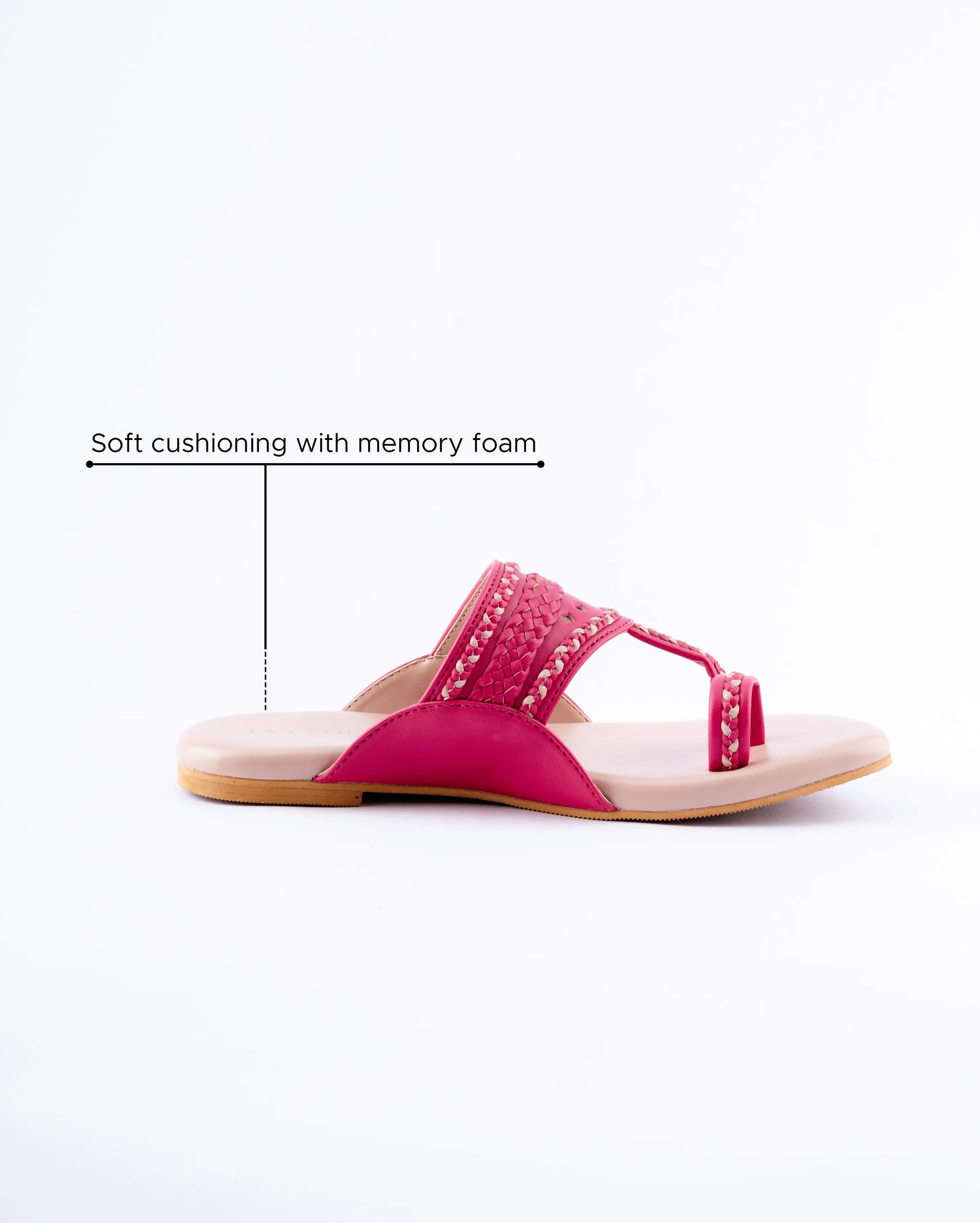 Sienna Pink Kolha Flats My Store