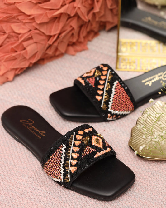 Black Beetle Handcrafted Flats My Store