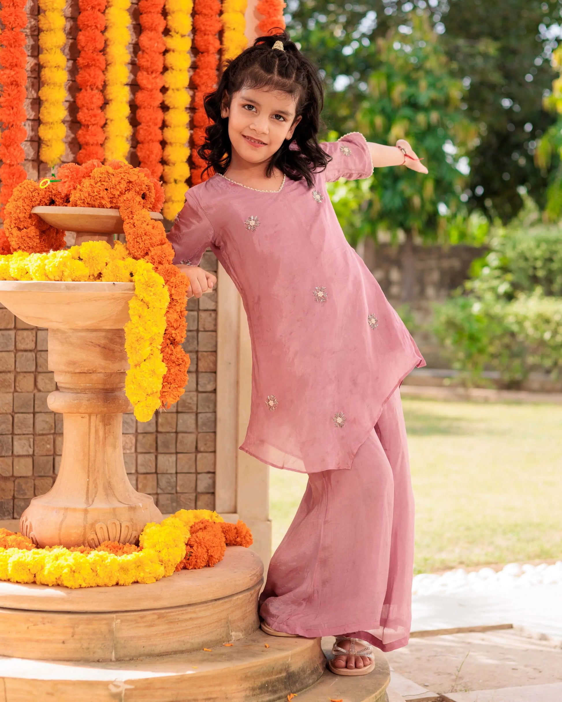 Purple Paradise Silk Coord Set My Store