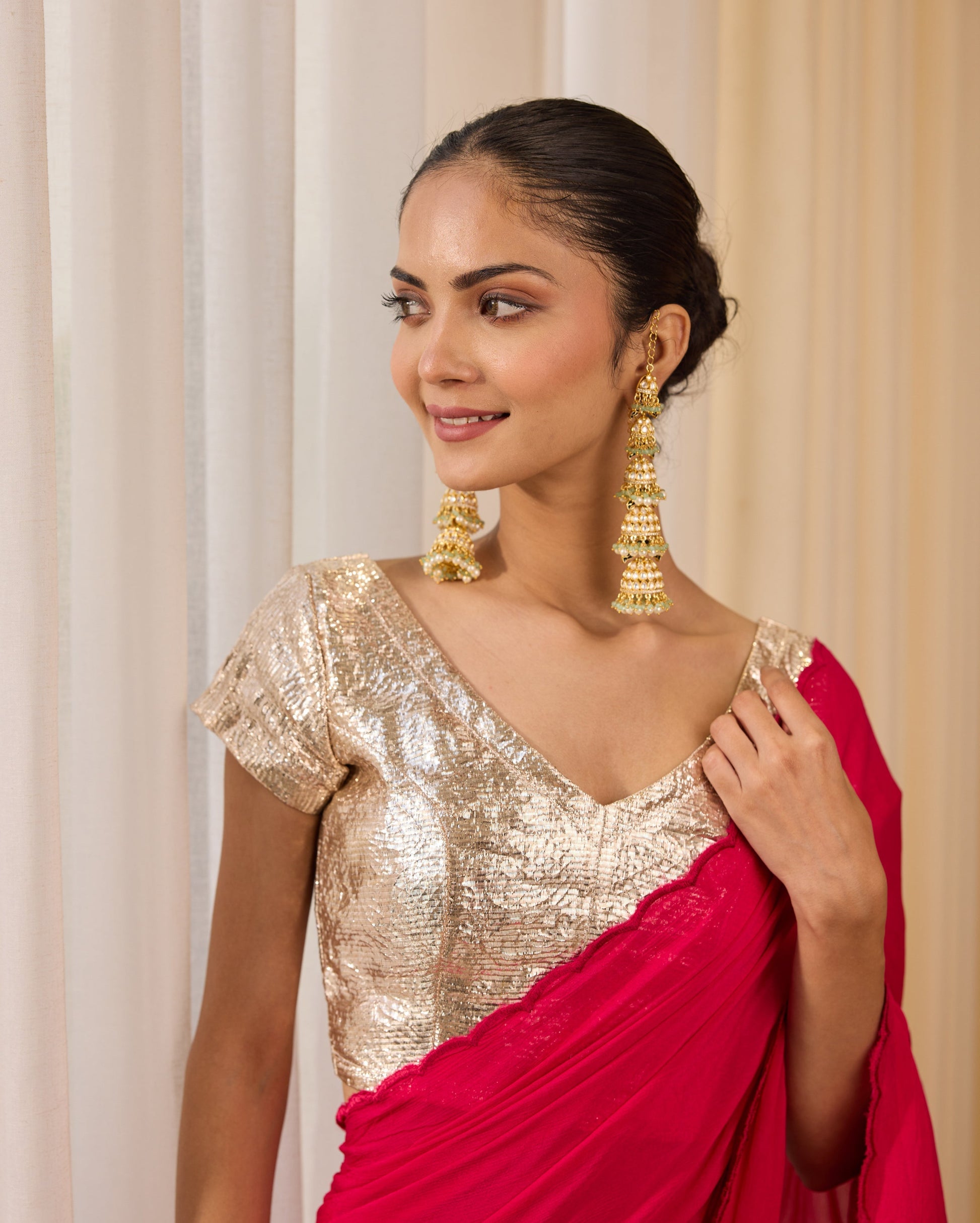 Frosted Flair Silver Gota Blouse My Store