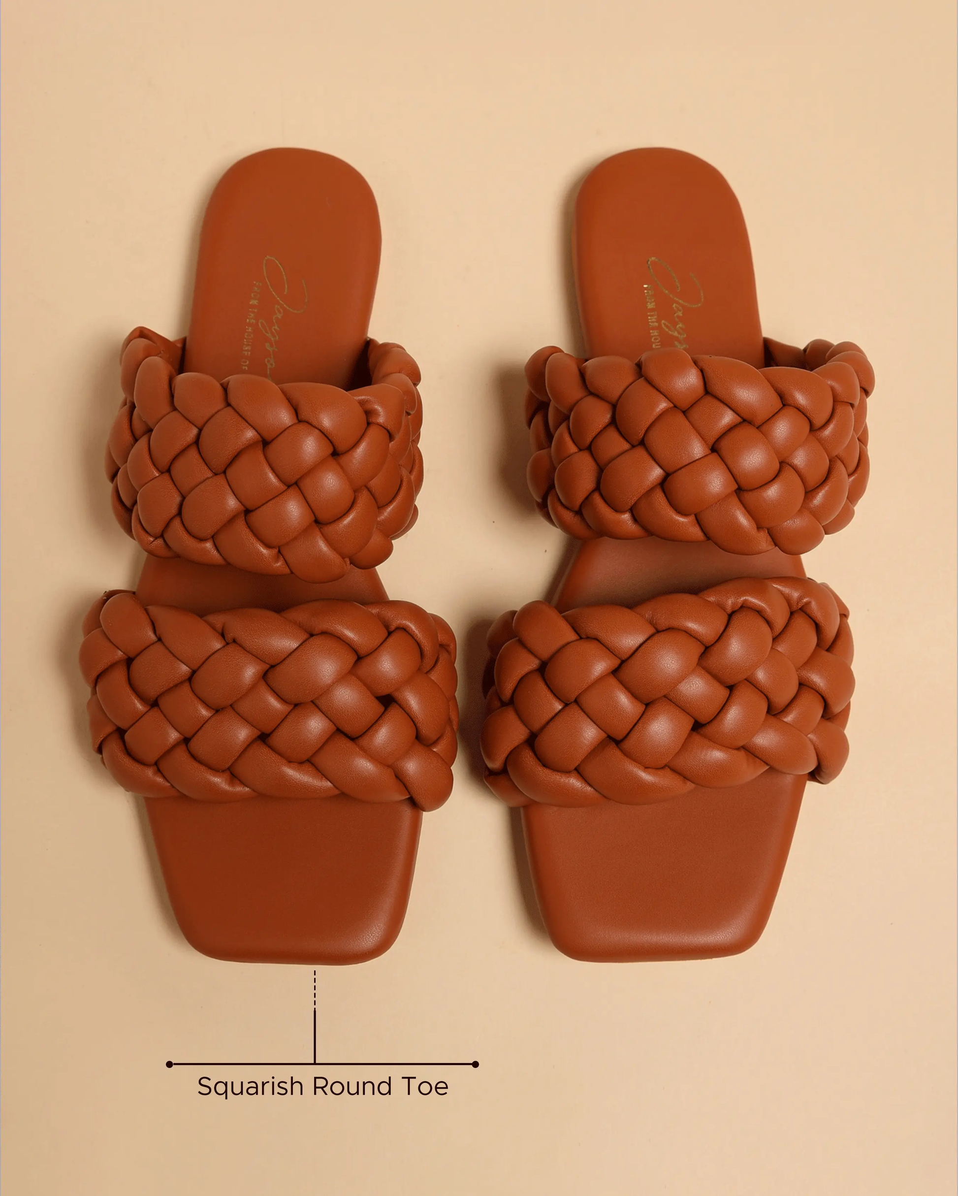 Chocolate Island Braided Flats My Store